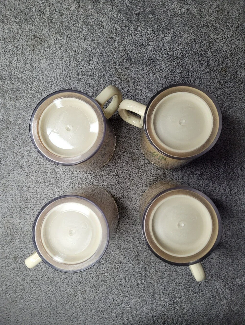 Vtg 1982 Thermo Serv Garden Glories Coffee Cup Set of 4 Floral Insulated Plastic